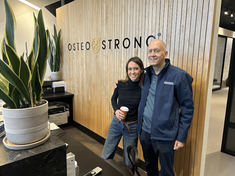 Amber Musgrave (Center Manager) with long time member OsteoStrong Sioux CIty